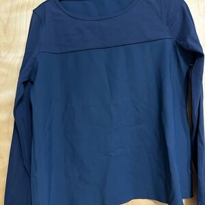 Lululemon Athletica Blue Boxy Long Sleeve Blouse
